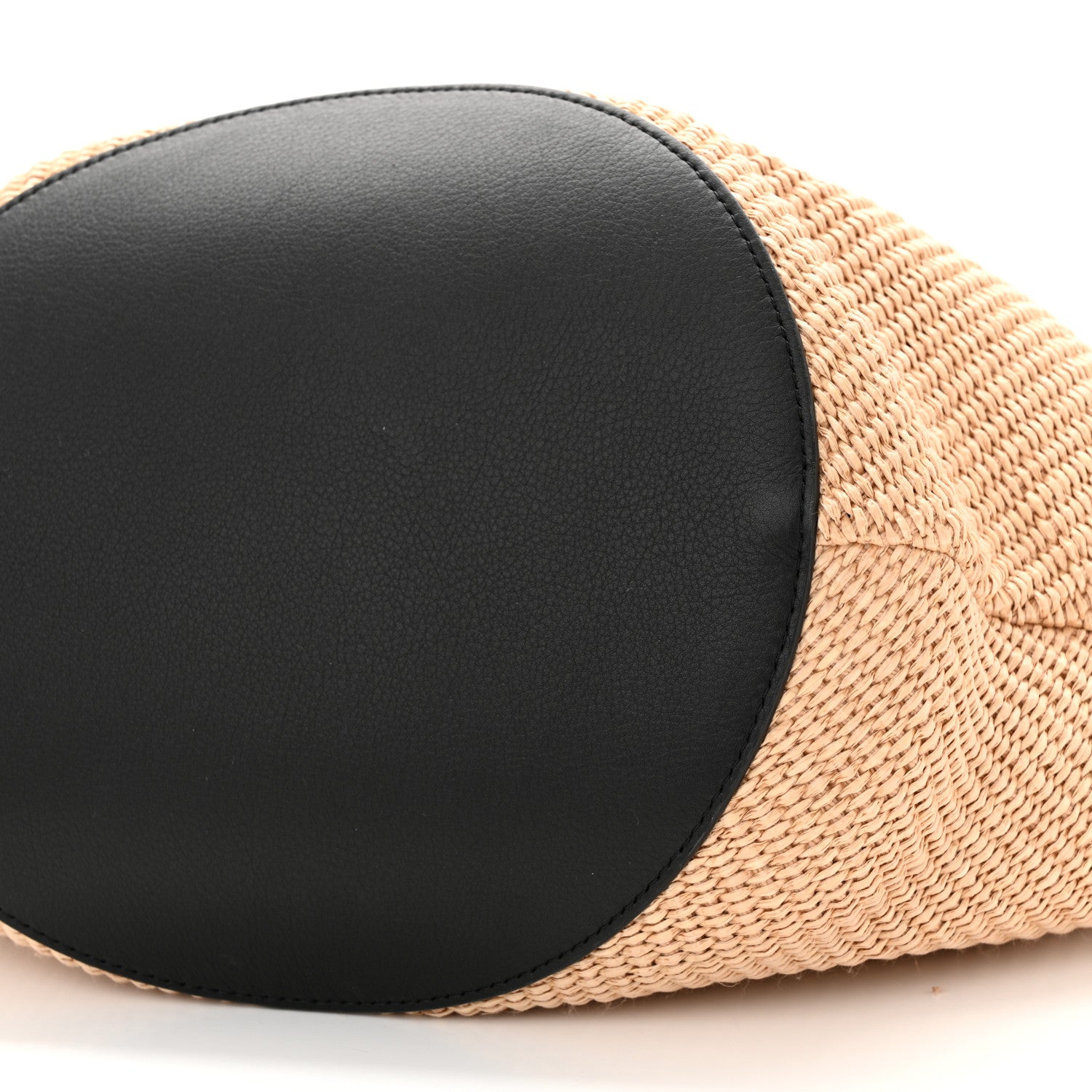 Khaite Raffia Calfskin Medium Lotus Tote Neutral Black 10 of 10