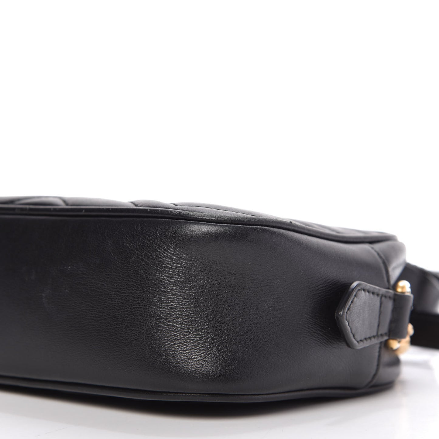 Calfskin Matelasse Mini GG Marmont Chain Shoulder Bag Black