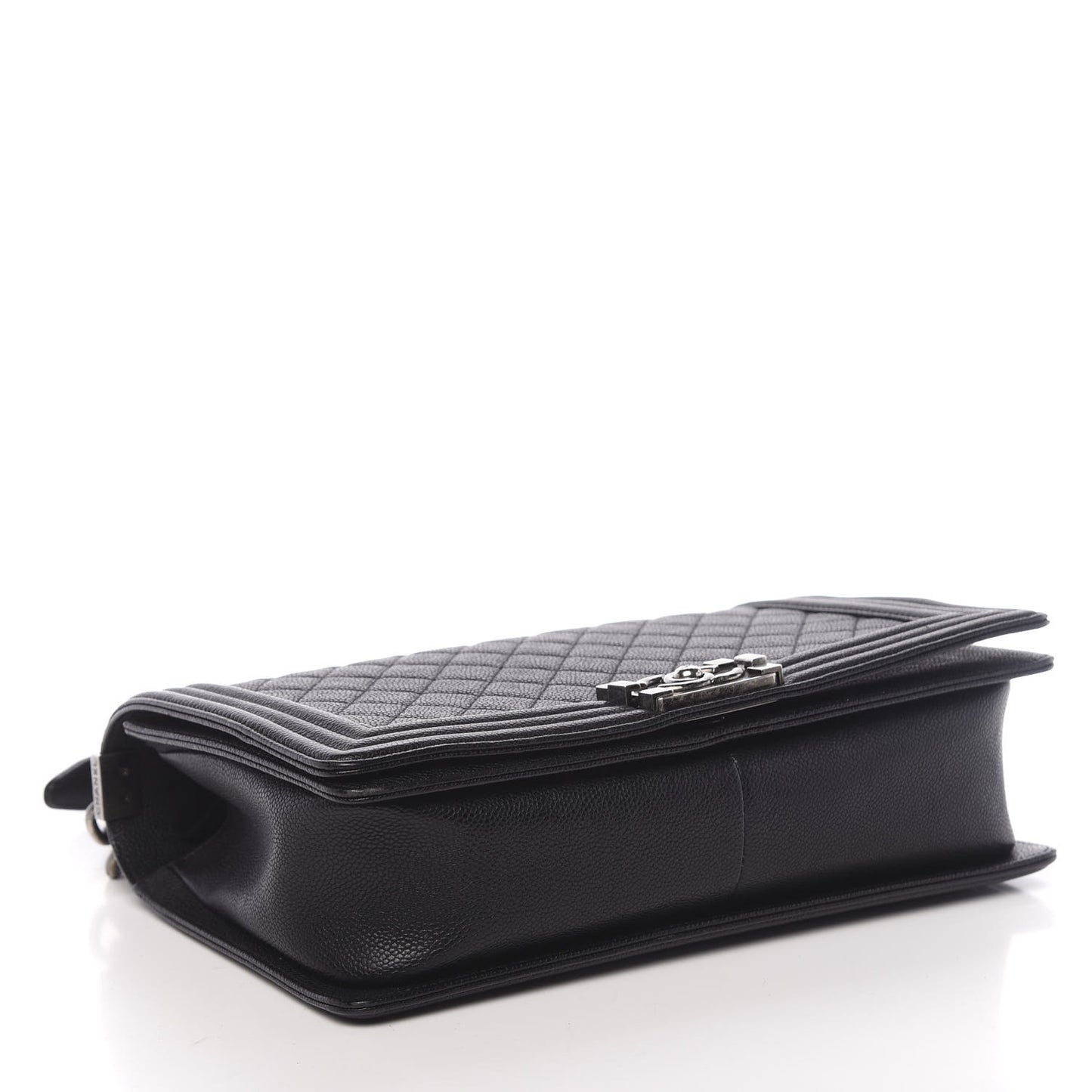 Caviar Quilted Large Boy Flap Black