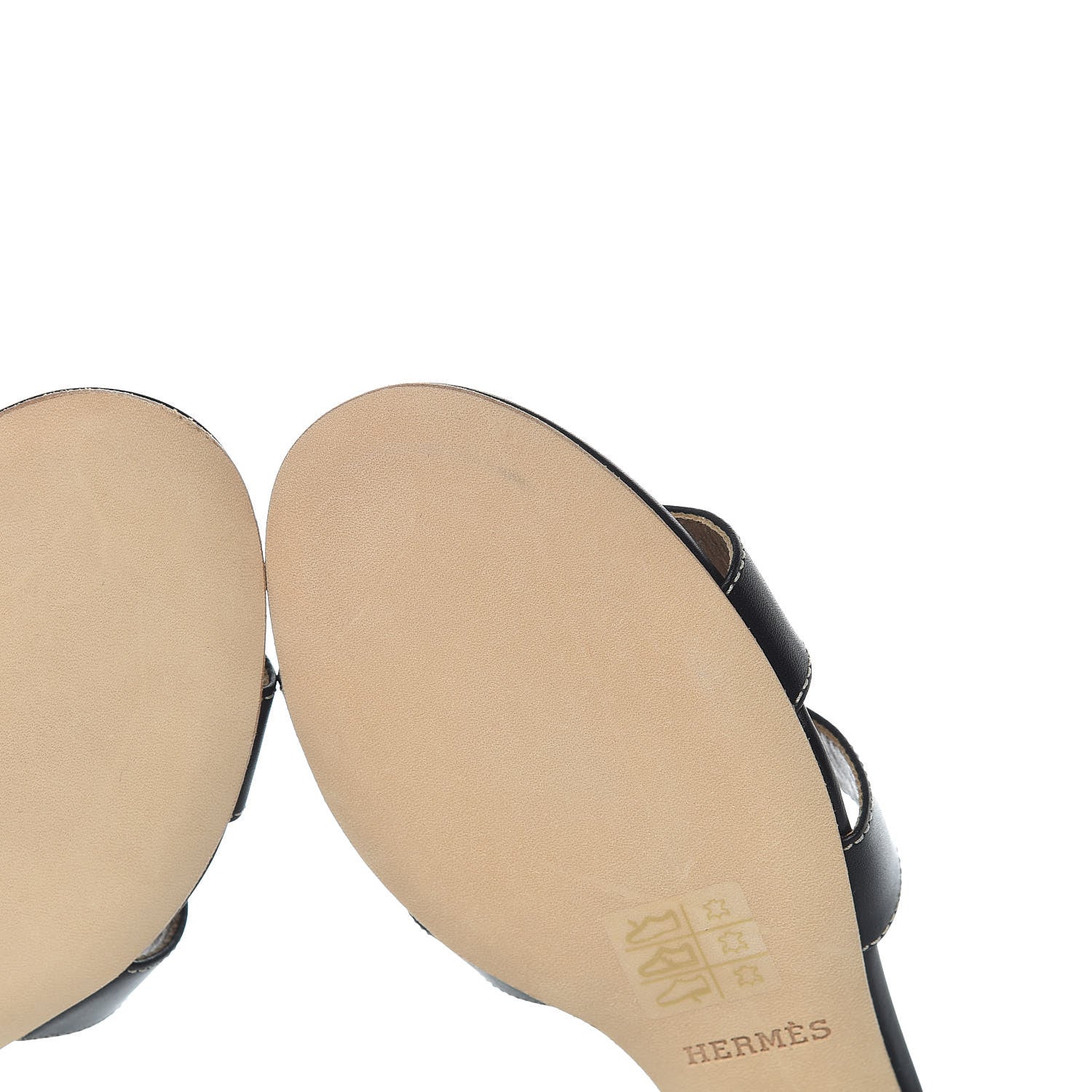 Hermes Calfskin Oasis Sandals 36 Black 10 of 11