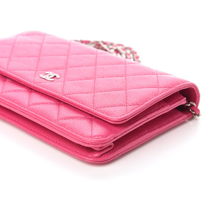 Chanel Caviar Quilted Wallet on Chain WOC Pink 7 of 12