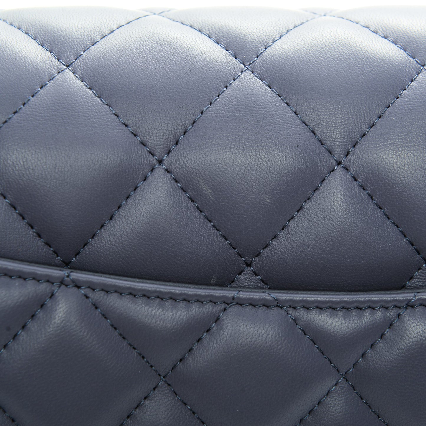 Lambskin Quilted Jumbo Double Flap Light Purple