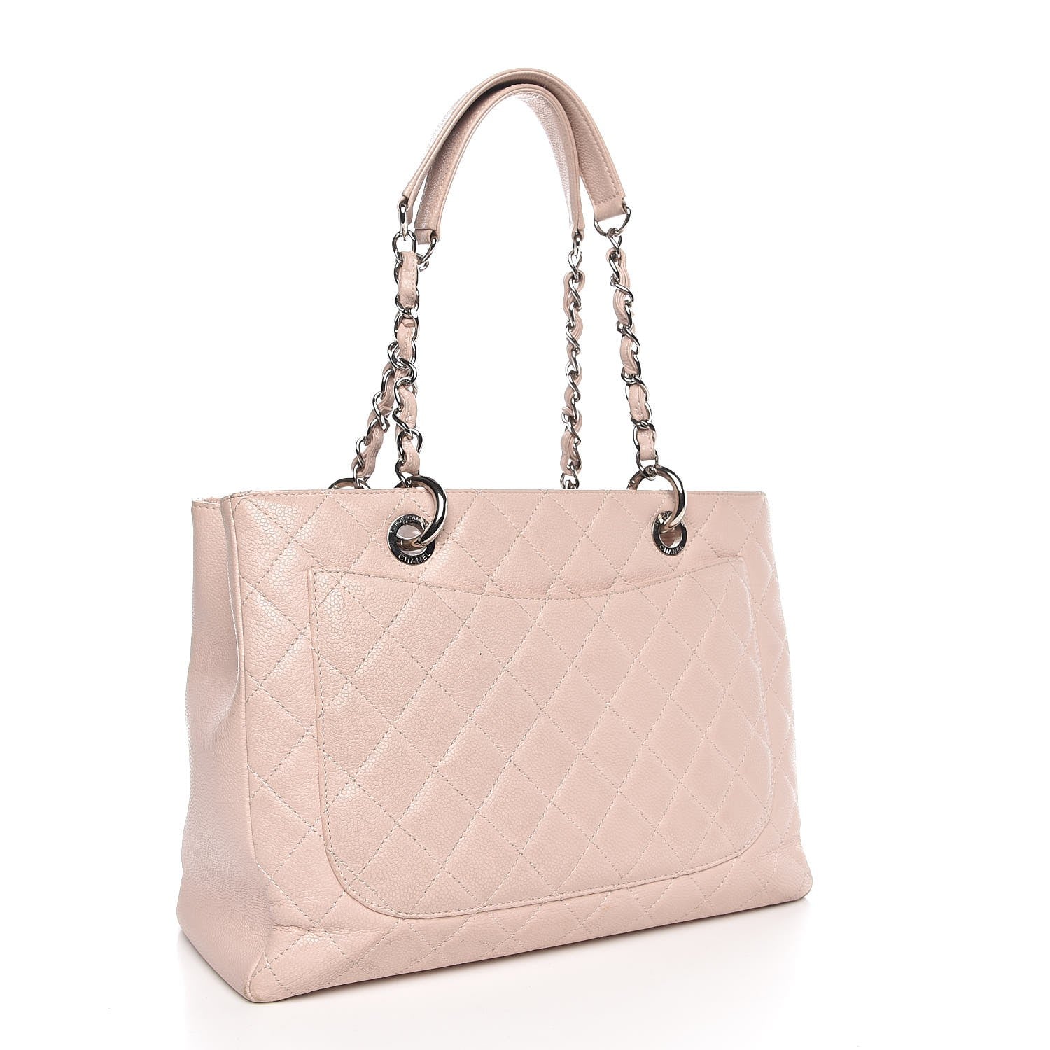 Chanel Caviar Quilted Grand Shopping Tote GST Light Pink 3 of 16