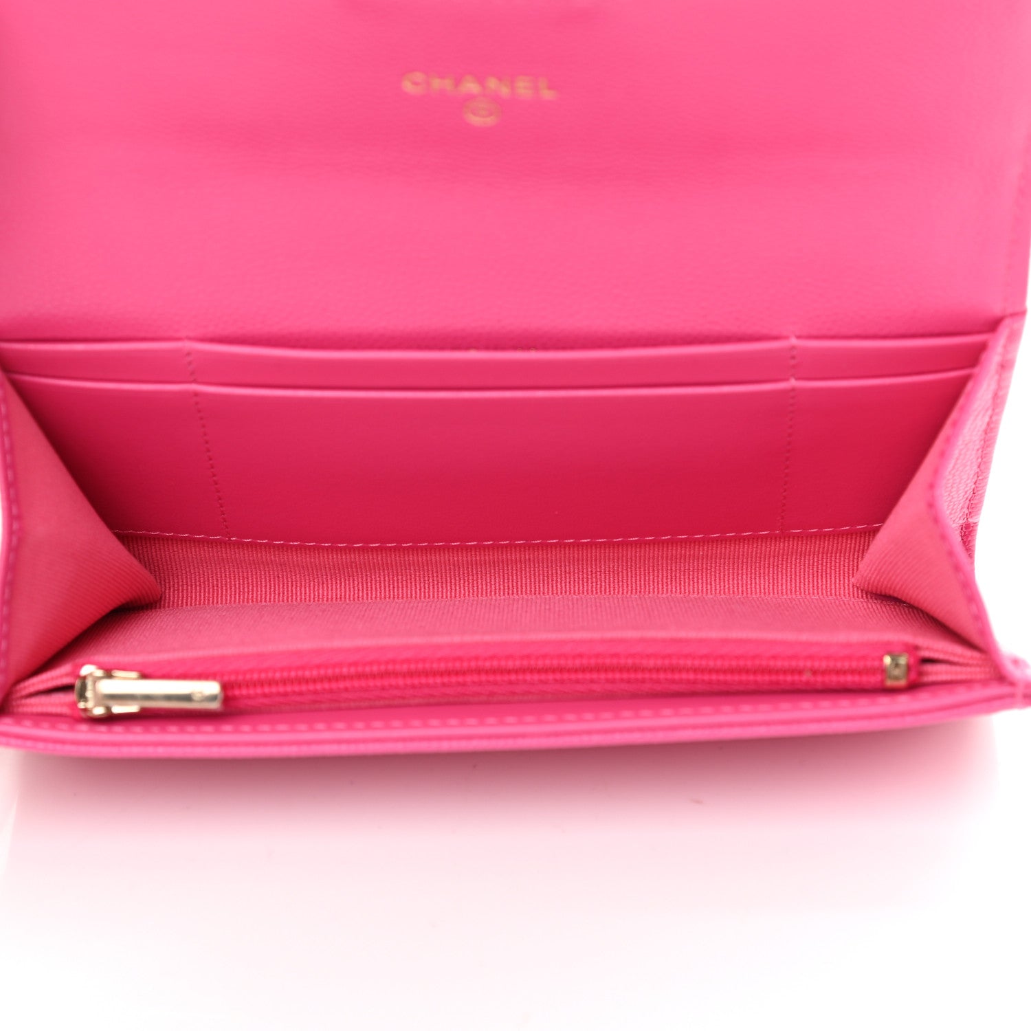 Chanel Caviar Quilted Medium Flap Wallet Dark Pink 5 of 9