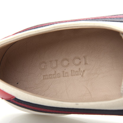 Gucci Calfskin Mens Web Falacer Sneakers 7 White Blue 8 of 11