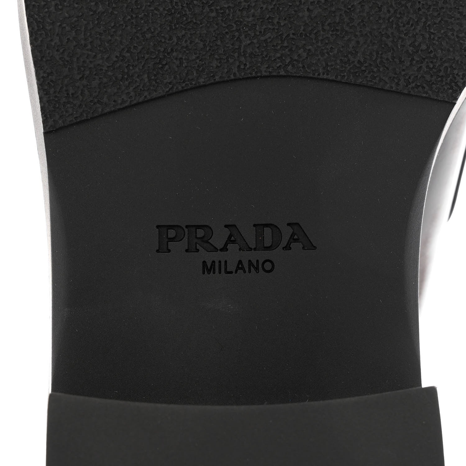 Prada Spazzolato Triangle 40mm Loafer Mules 37.5 Black 8 of 10