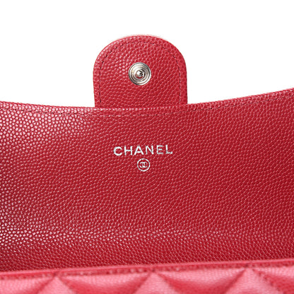 Chanel Caviar Quilted Large Gusset Flap Wallet Pink 6 of 9