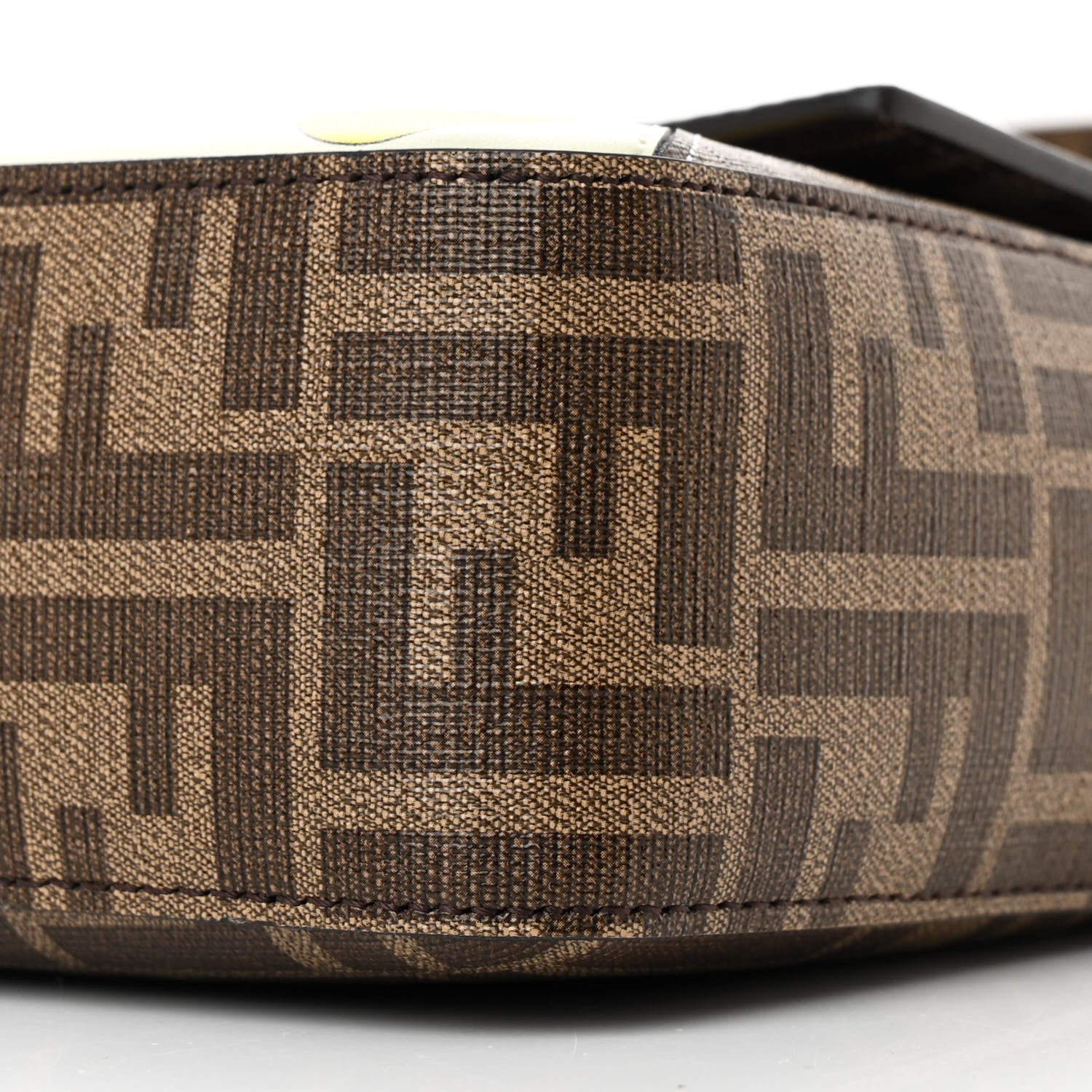 Fendi Glazed Fabric FF 1974 Hairdo Girls Inlay Baguette Mogano Panna Multicolor 10 of 15