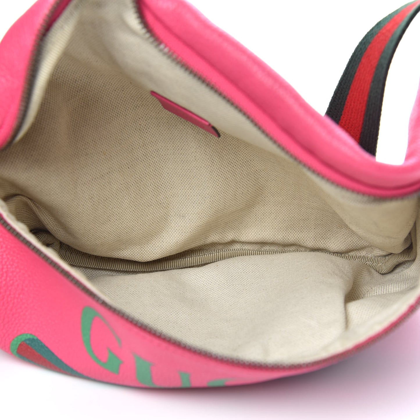 Grained Calfskin Logo Belt Bag Pink