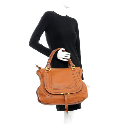 Chloe Calfskin Large Marcie Satchel Tan 2 of 7
