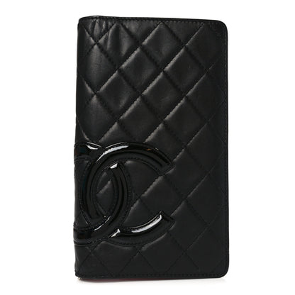 Chanel Calfskin Quilted Cambon Yen Wallet Black 1 of 8