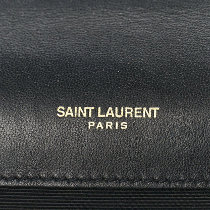 Saint Laurent Calfskin Crystal Medium Monogram Kate Satchel Black 6 of 11