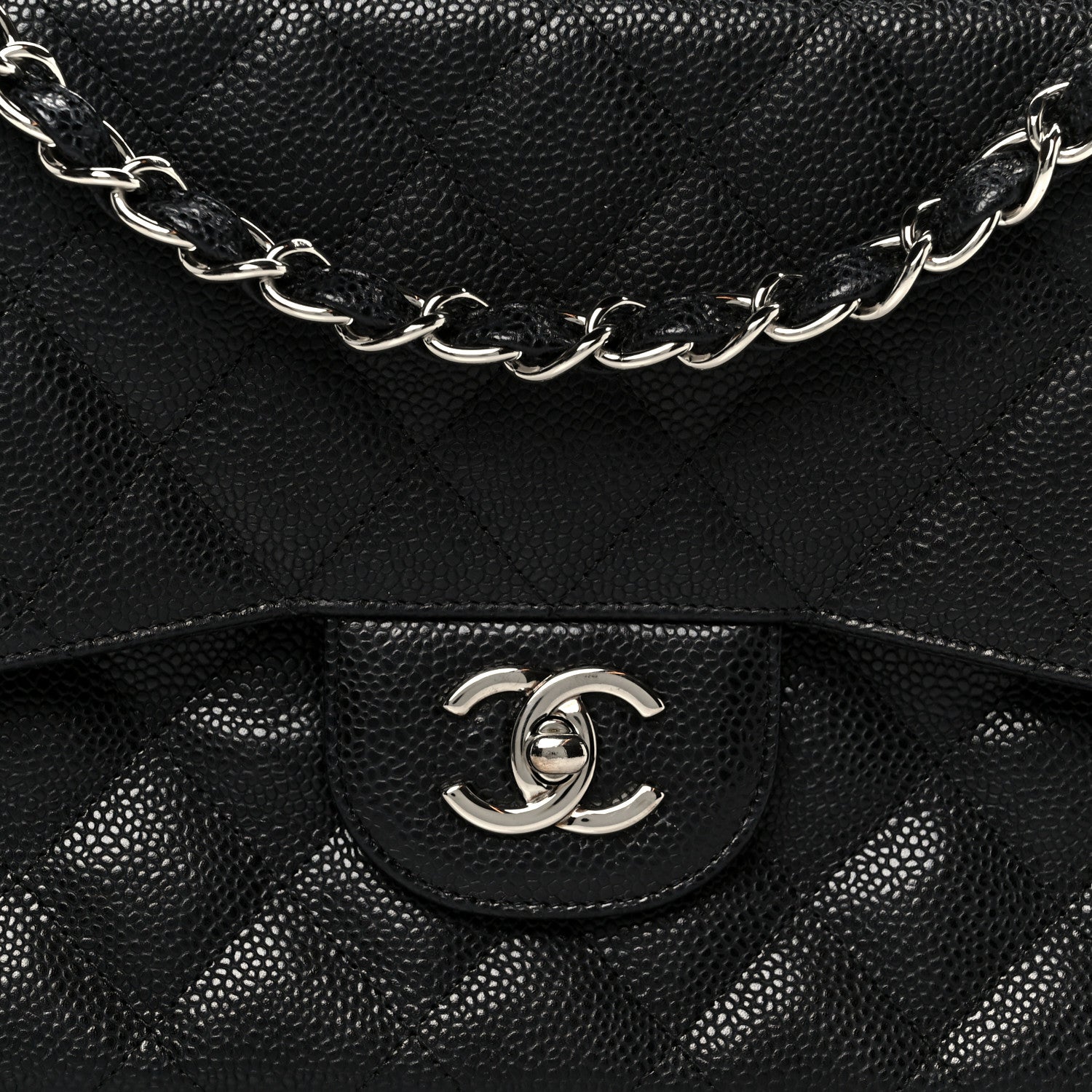 Chanel Caviar Quilted Jumbo Double Flap Black 8 of 11