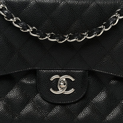 Chanel Caviar Quilted Jumbo Double Flap Black 8 of 11