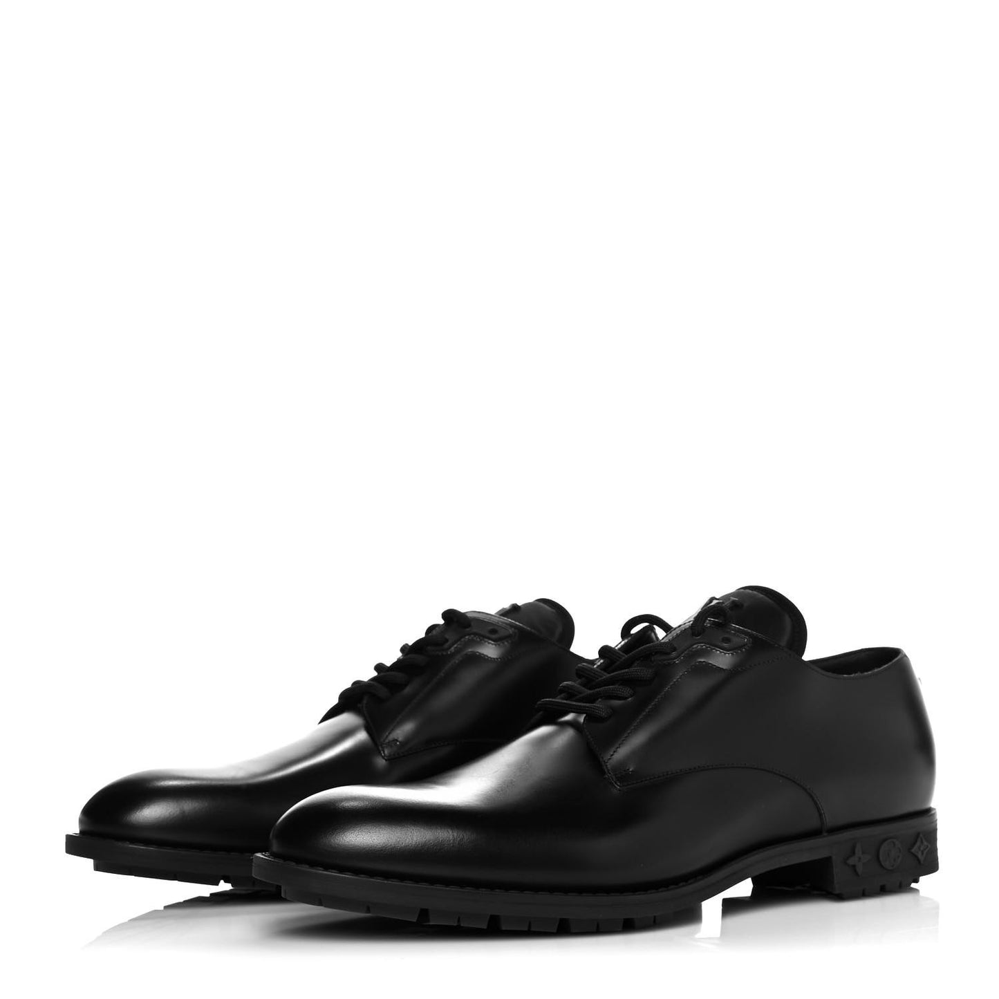 Calfskin Mens Formal Derby Shoes 9 Black