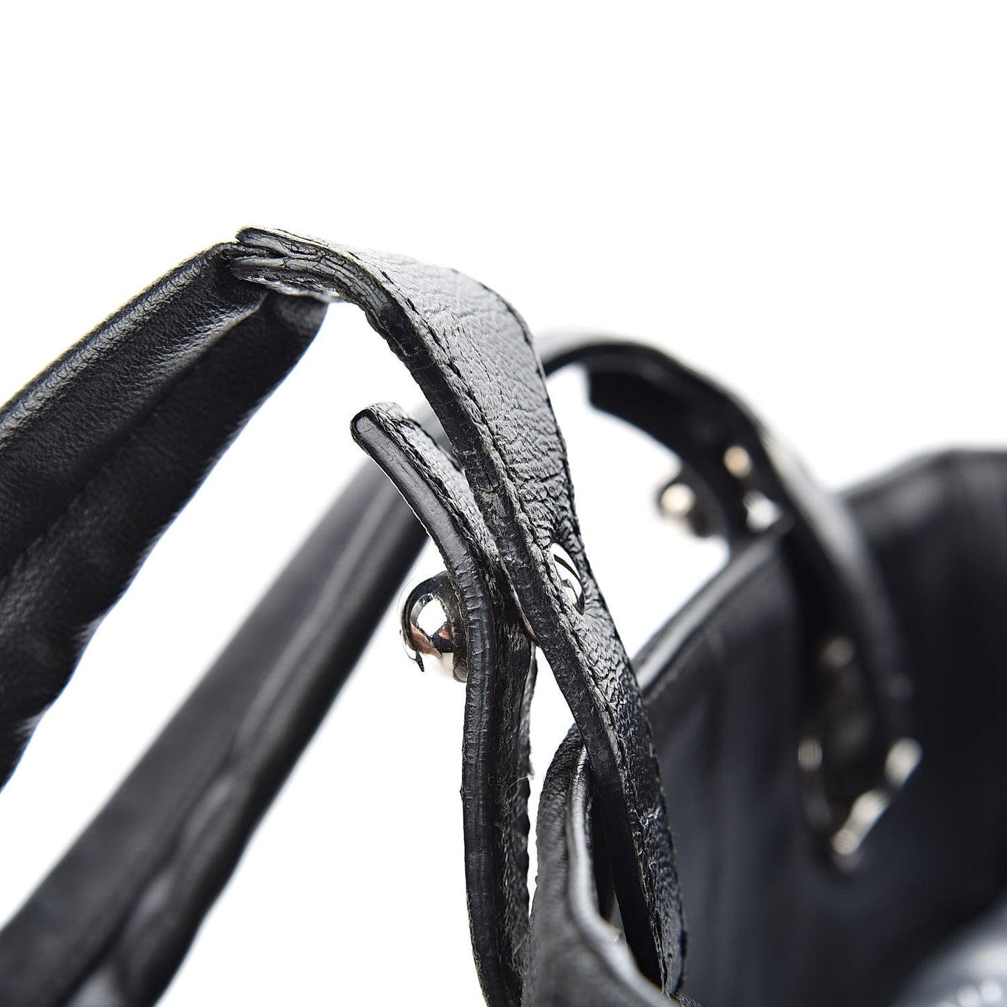 Coated Canvas Quilted Small Paris Biarritz Tote Black