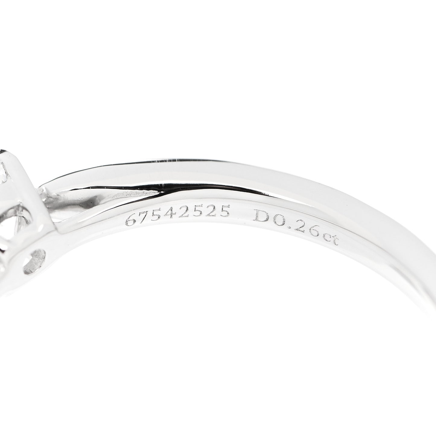 Platinum Diamond .22ct Round Brilliant Harmony Engagement Ring 50 5.5