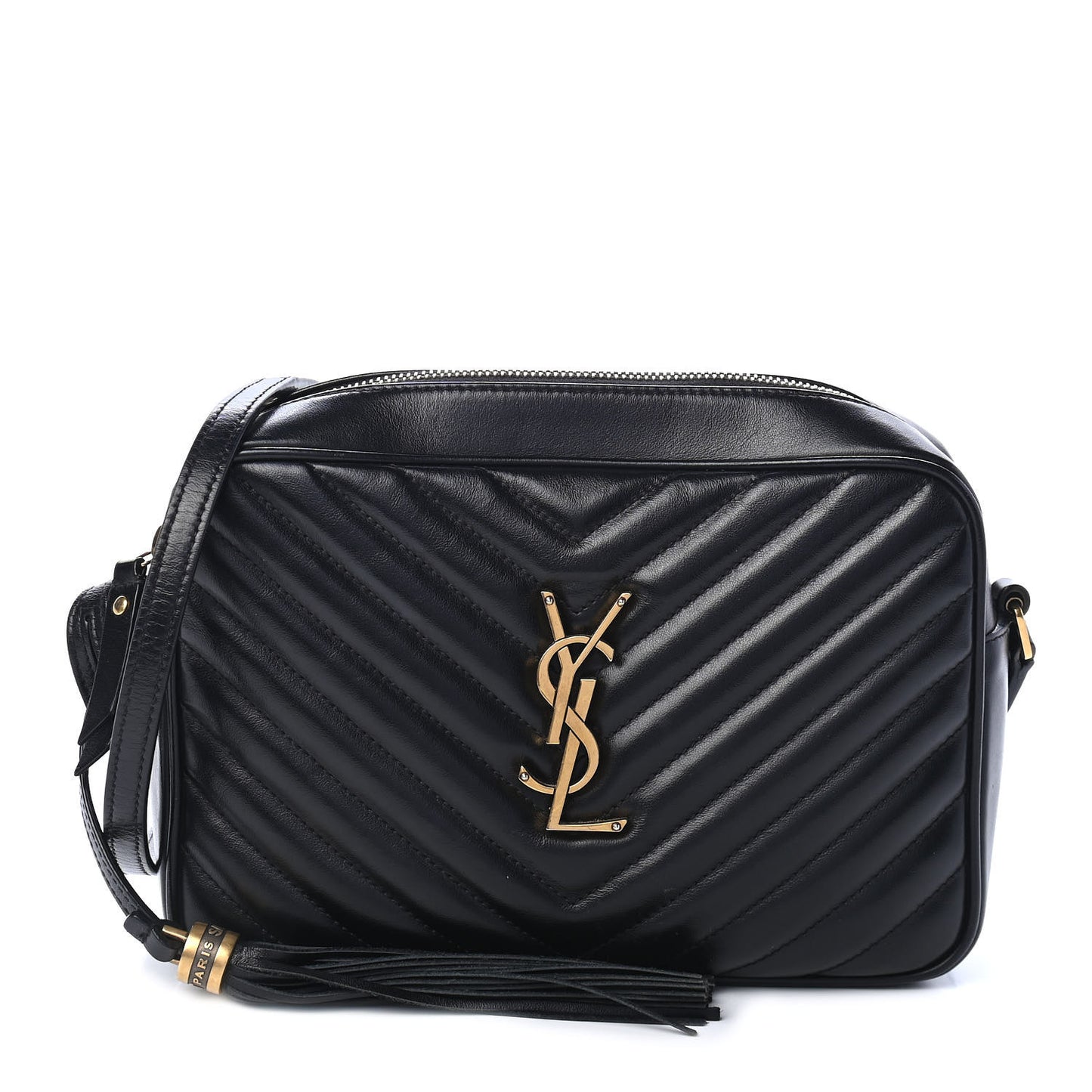 Calfskin Matelasse Monogram Lou Camera Bag Black