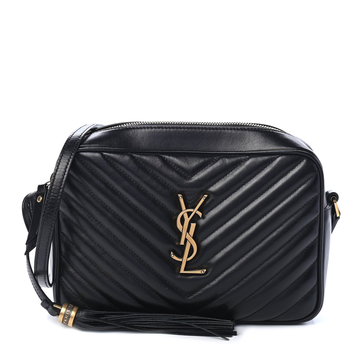 Saint Laurent Calfskin Matelasse Monogram Lou Camera Bag Black 1 of 11