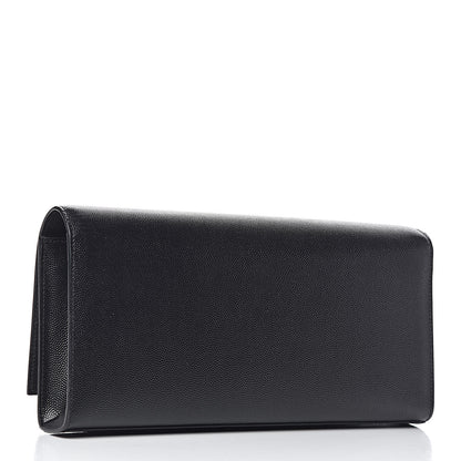 Saint Laurent Grain De Poudre Monogram Cassandre Clutch Black 3 of 12