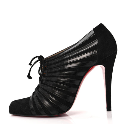 Christian Louboutin Suede Calfskin Inverness Apollo 100 Booties 36.5 Black 1 of 7