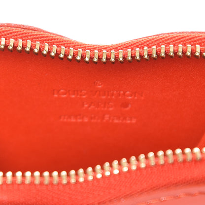 Louis Vuitton Vernis Heart Coin Purse Orange Sunset 6 of 8
