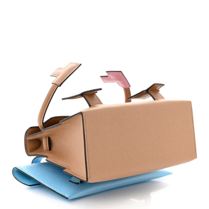 Hermes Epsom Swift Quelle Idole Picto Kelly Doll Handbag Chai Mauve Sylvestre Bleu Celeste Terre Battue 4 of 12