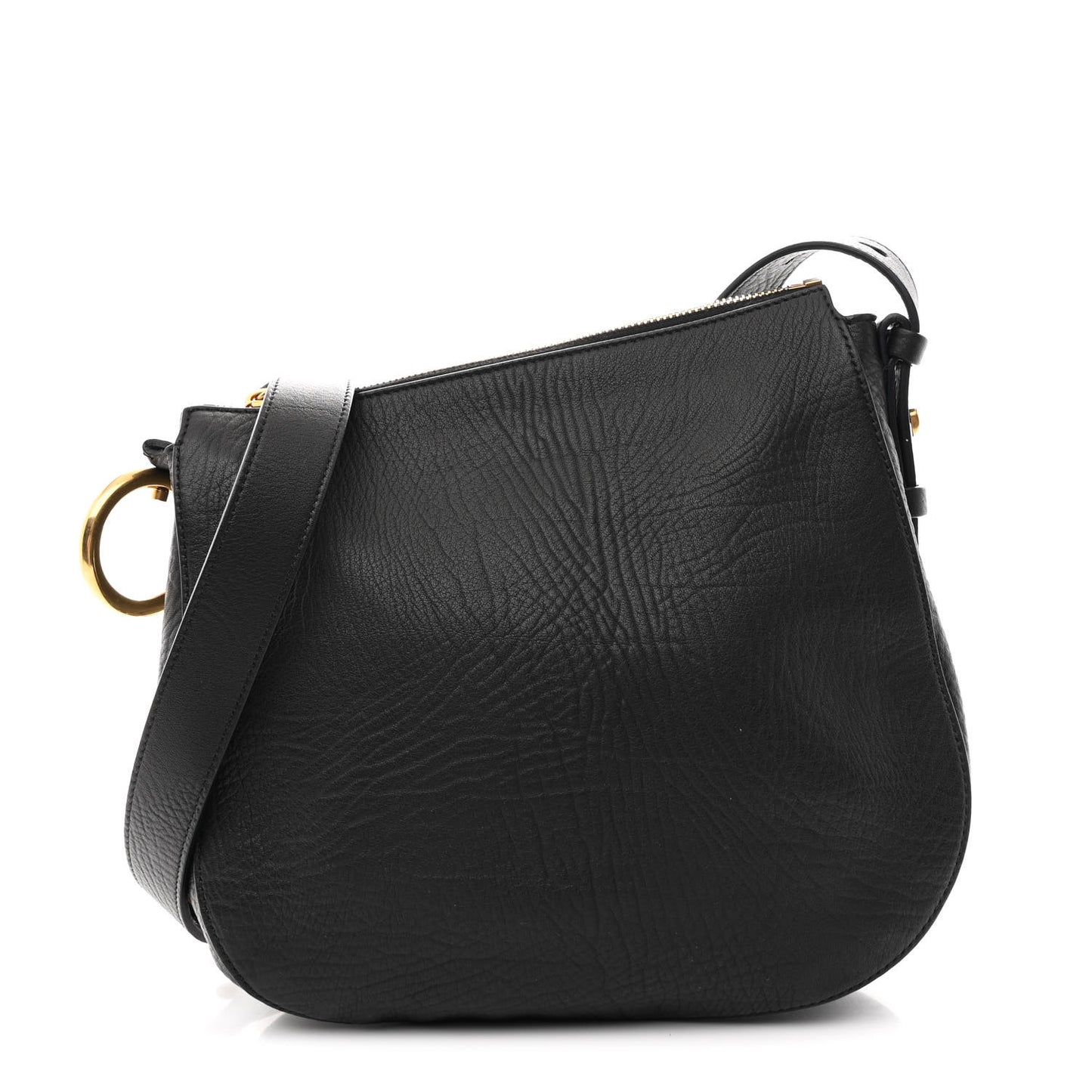 Grainy Calfskin Small Knight Bag Black