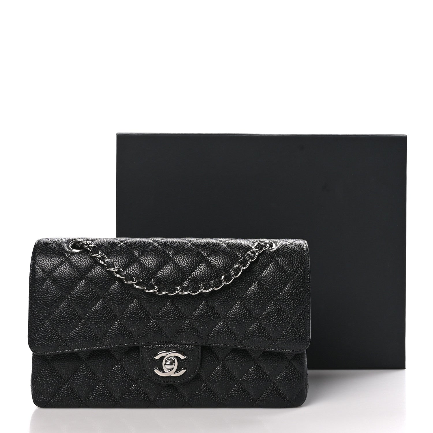 Chanel Caviar Quilted Medium Double Flap Black 12 of 12
