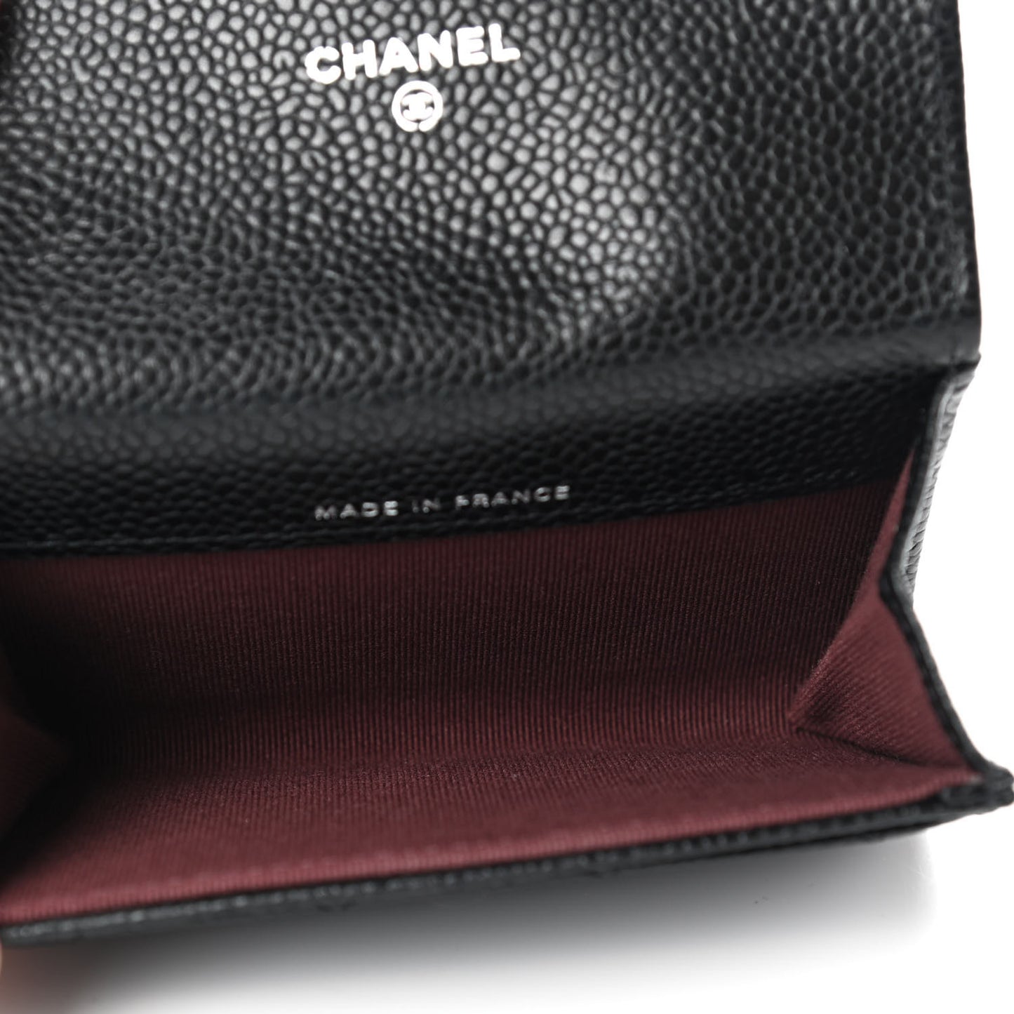 Caviar Quilted Flap Card Holder Black