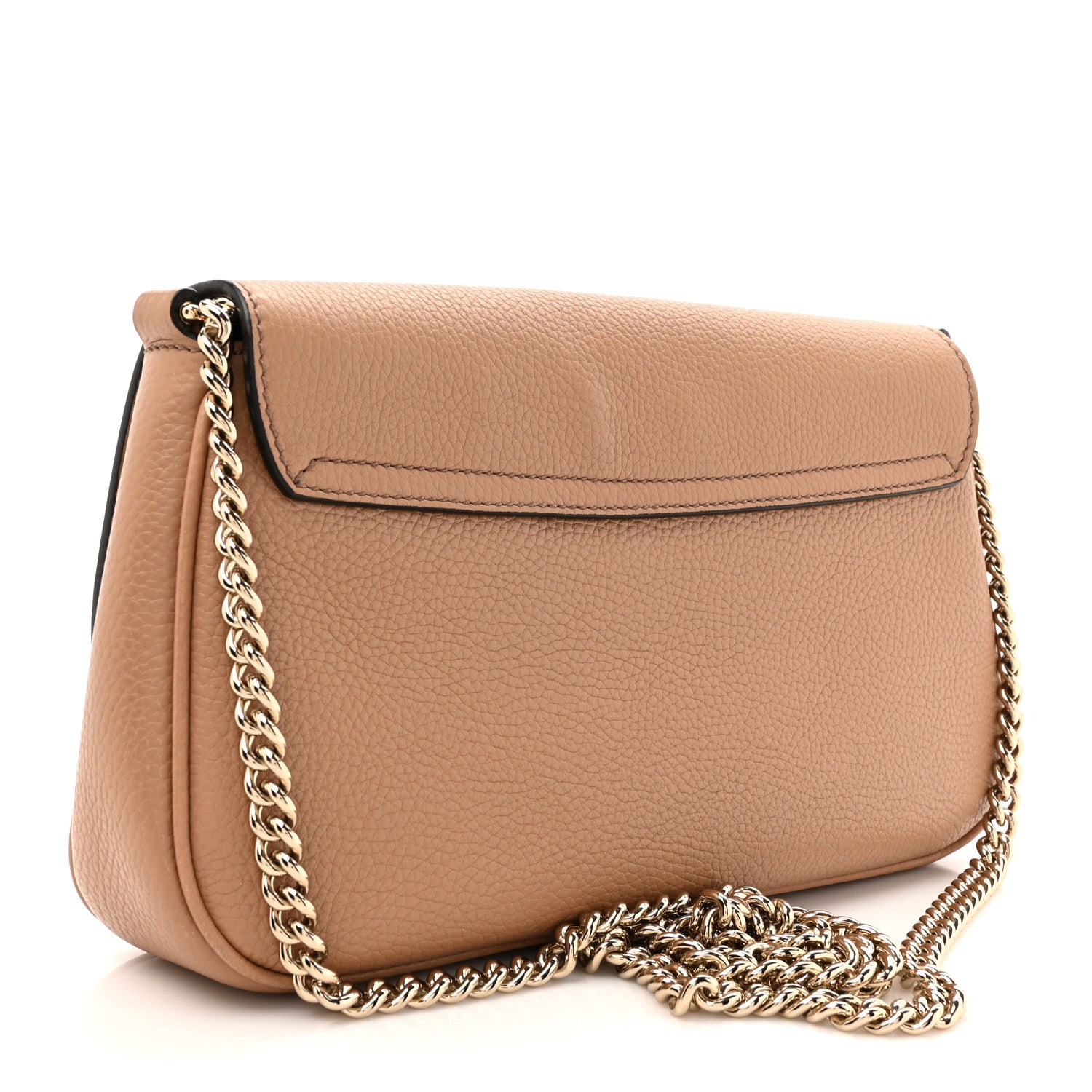 Gucci Pebbled Calfskin Medium Soho Flap Crossbody Camelia 3 of 12