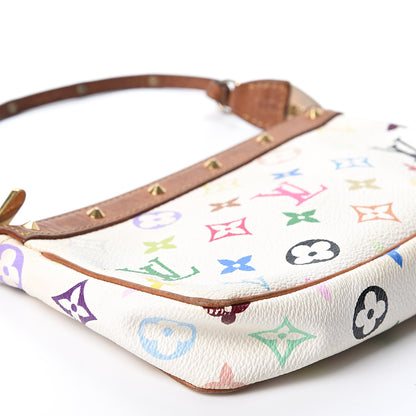 Louis Vuitton Monogram Multicolor Pochette Accessories White 7 of 8