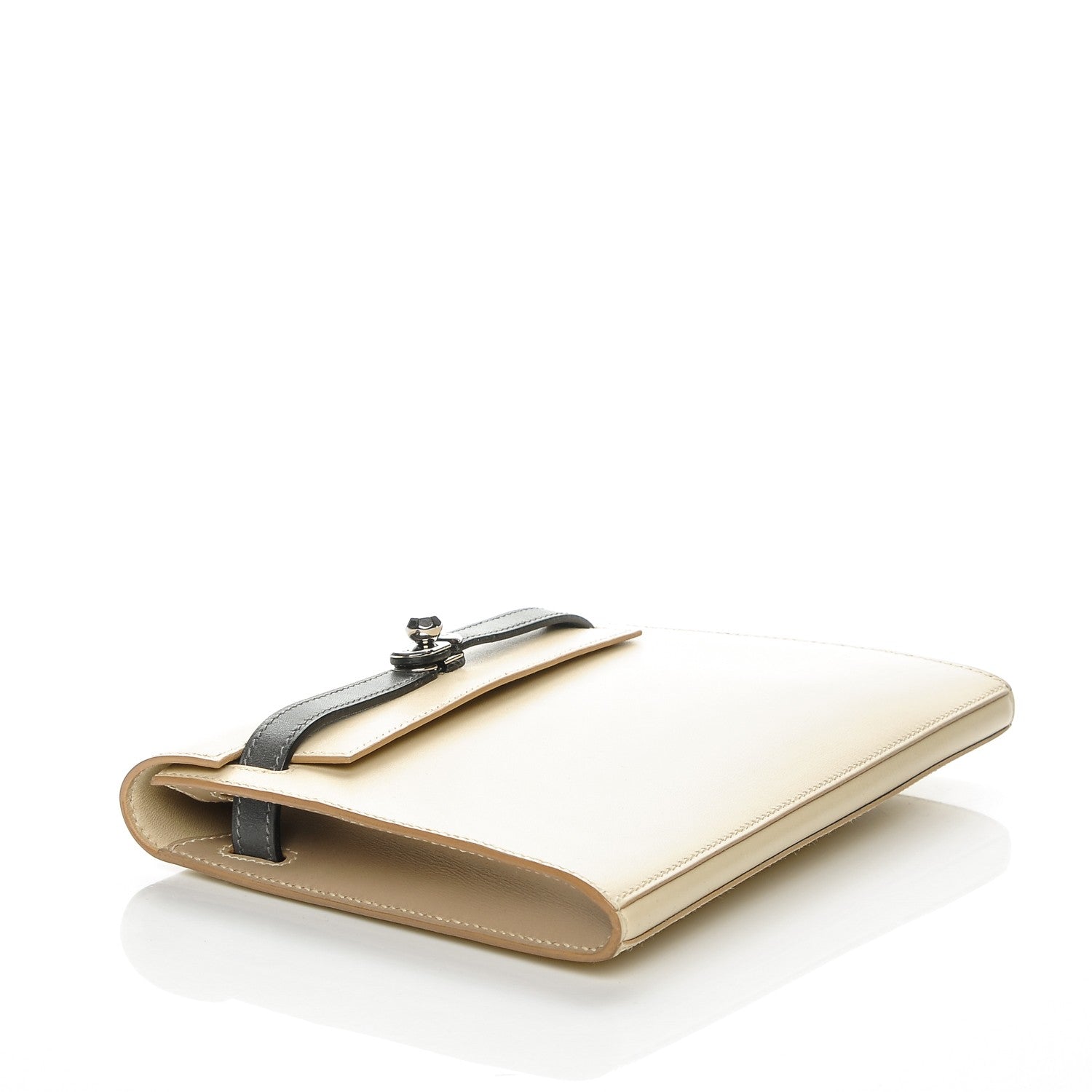 Hermes Tri-Color Box Mini Kelly Pochette Clutch Parchemin Ardoise Tabac Camel 4 of 8