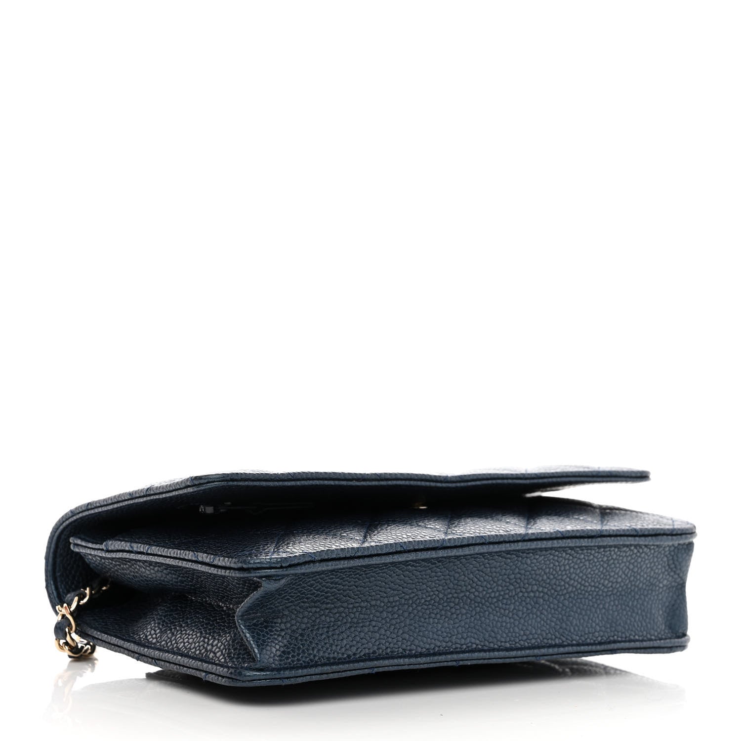 Chanel Iridescent Caviar Quilted Wallet On Chain WOC Blue 3 of 10