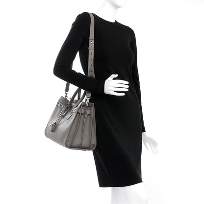 Saint Laurent Grained Calfskin Small Supple Sac De Jour Fog 2 of 8