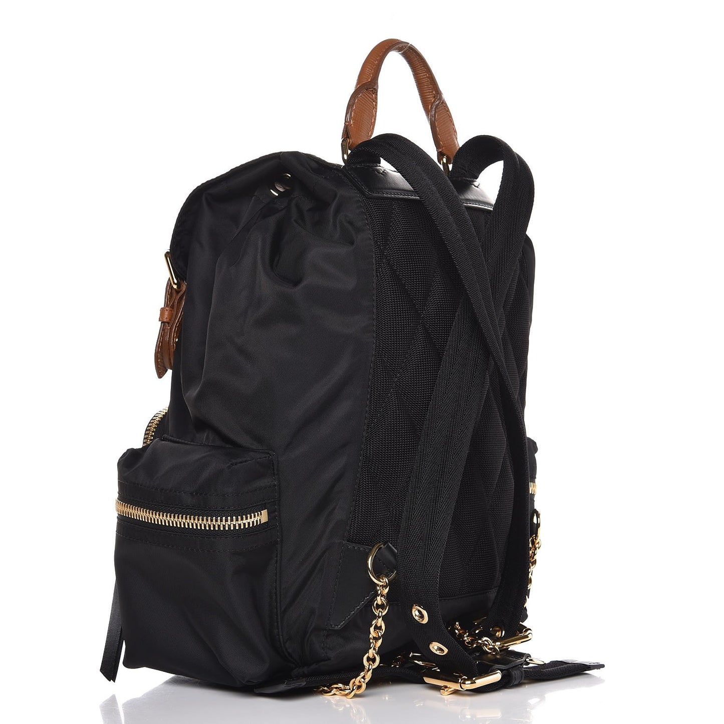 Nylon Medium Rucksack Backpack Black