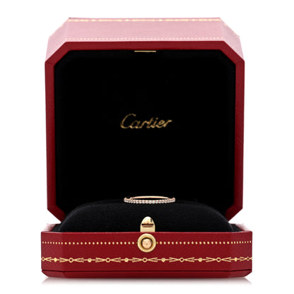 Cartier 18K Pink Gold Diamond 1.5mm Etincelle de Cartier Wedding Band Ring 50 5.25 5 of 5