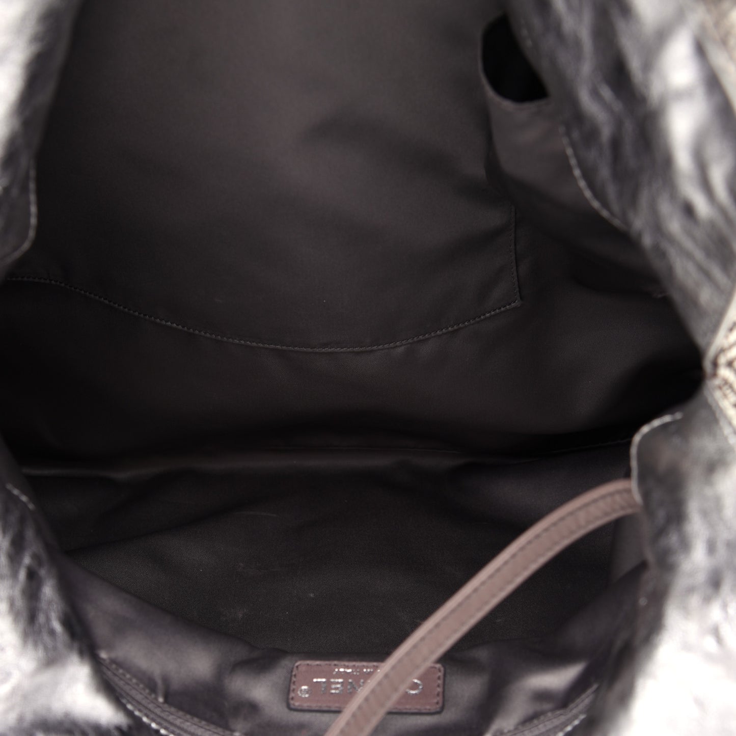 Metallic Perforated Lambskin Hollywood Hobo Silver