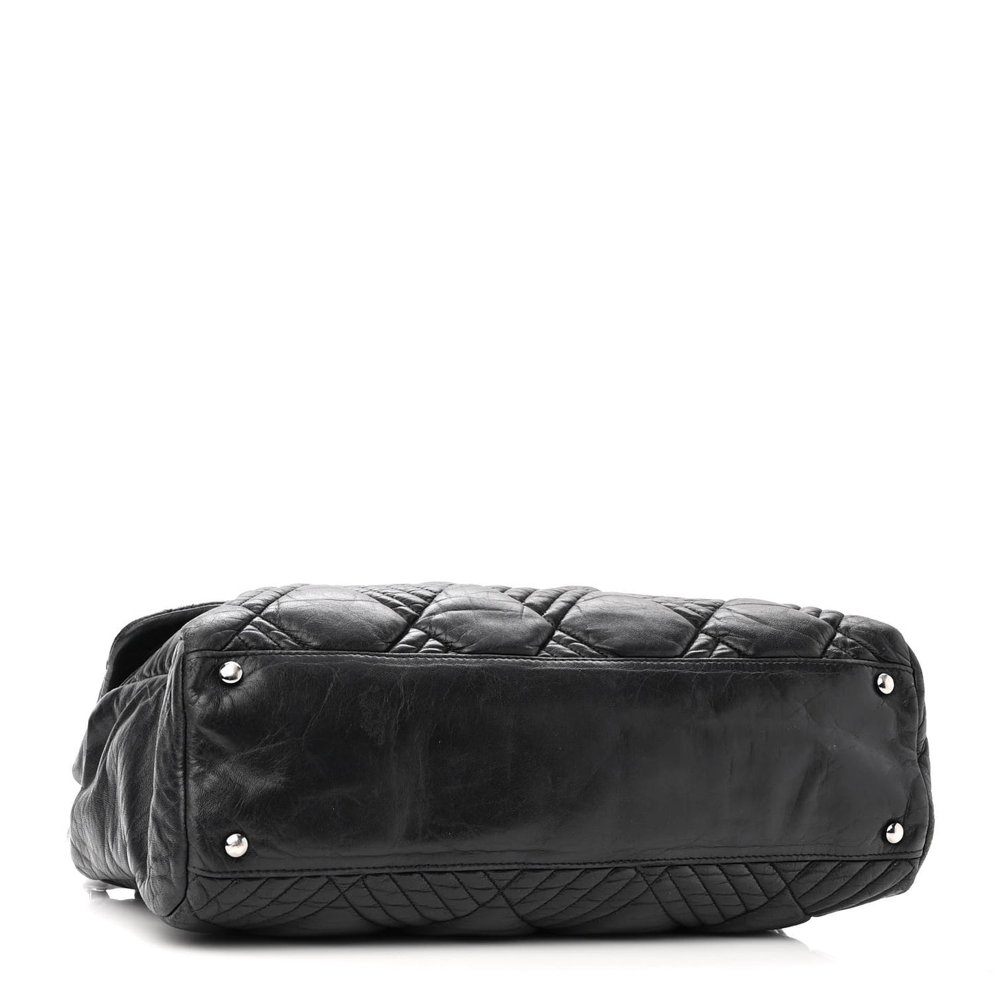Lambskin In and Out XL Maxi Flap Black