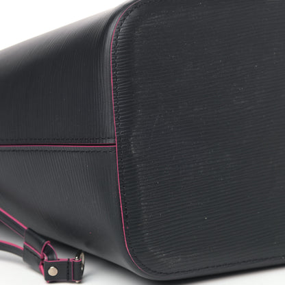 Louis Vuitton Epi Neverfull MM Black Hot Pink 5 of 6