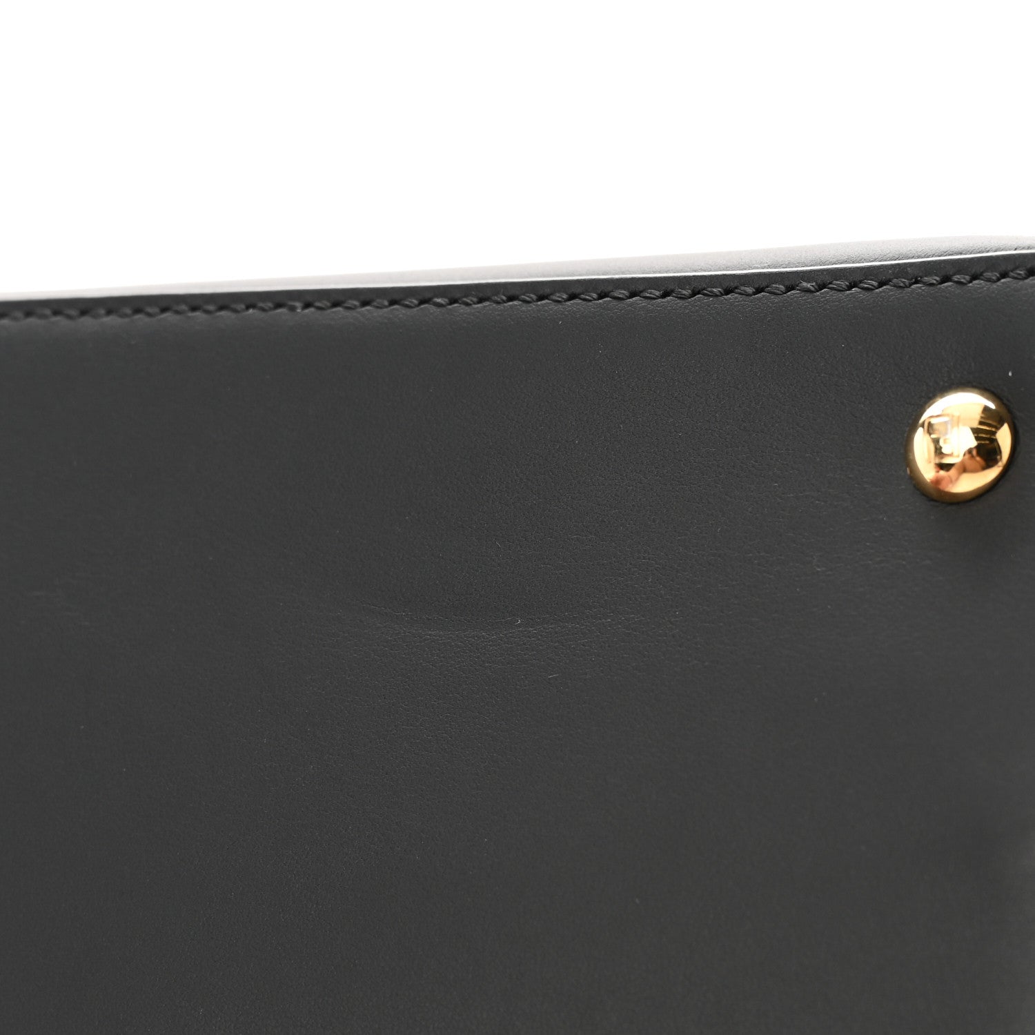 Fendi Vitello Century Metal Monster Eyes Petite 2Jours Tote Black 10 of 13