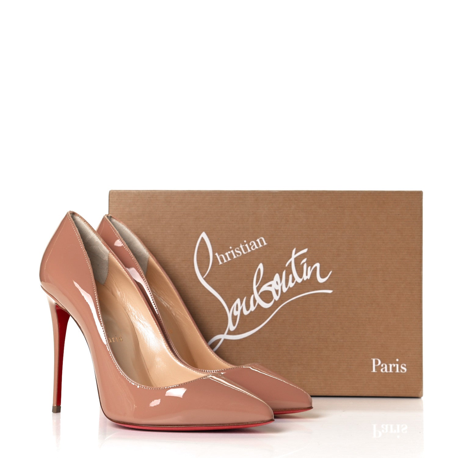 Christian Louboutin Patent Pigalle 100 Pumps 38 Nude 10 of 10