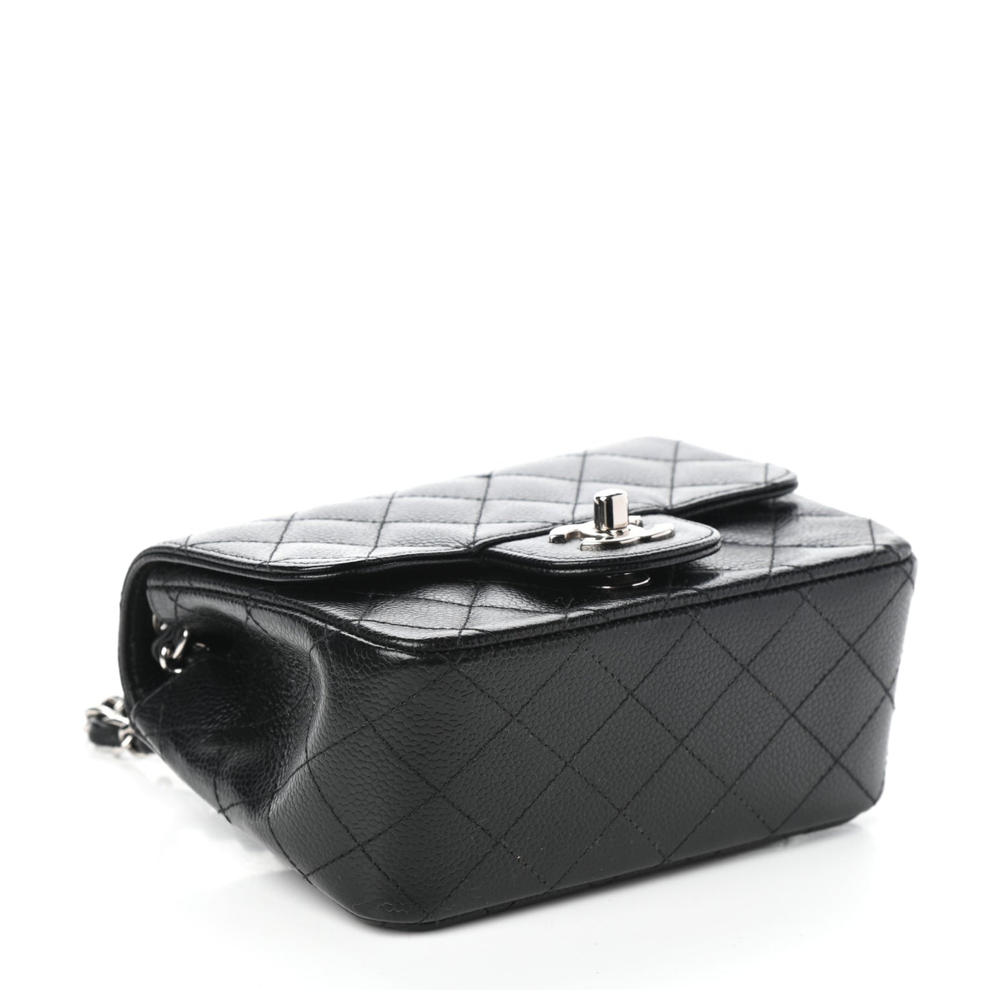 Caviar Quilted Mini Square Flap Black