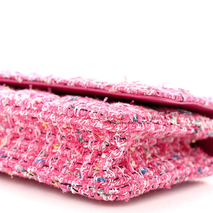 Chanel Tweed Quilted Wallet On Chain WOC Pink Blue White 11 of 12