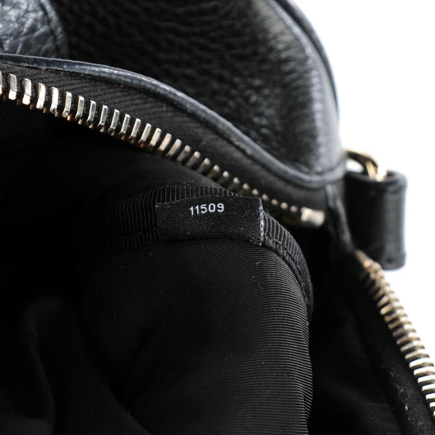 Pebbled Lambskin Rocco Duffel Black Pale Gold Hardware