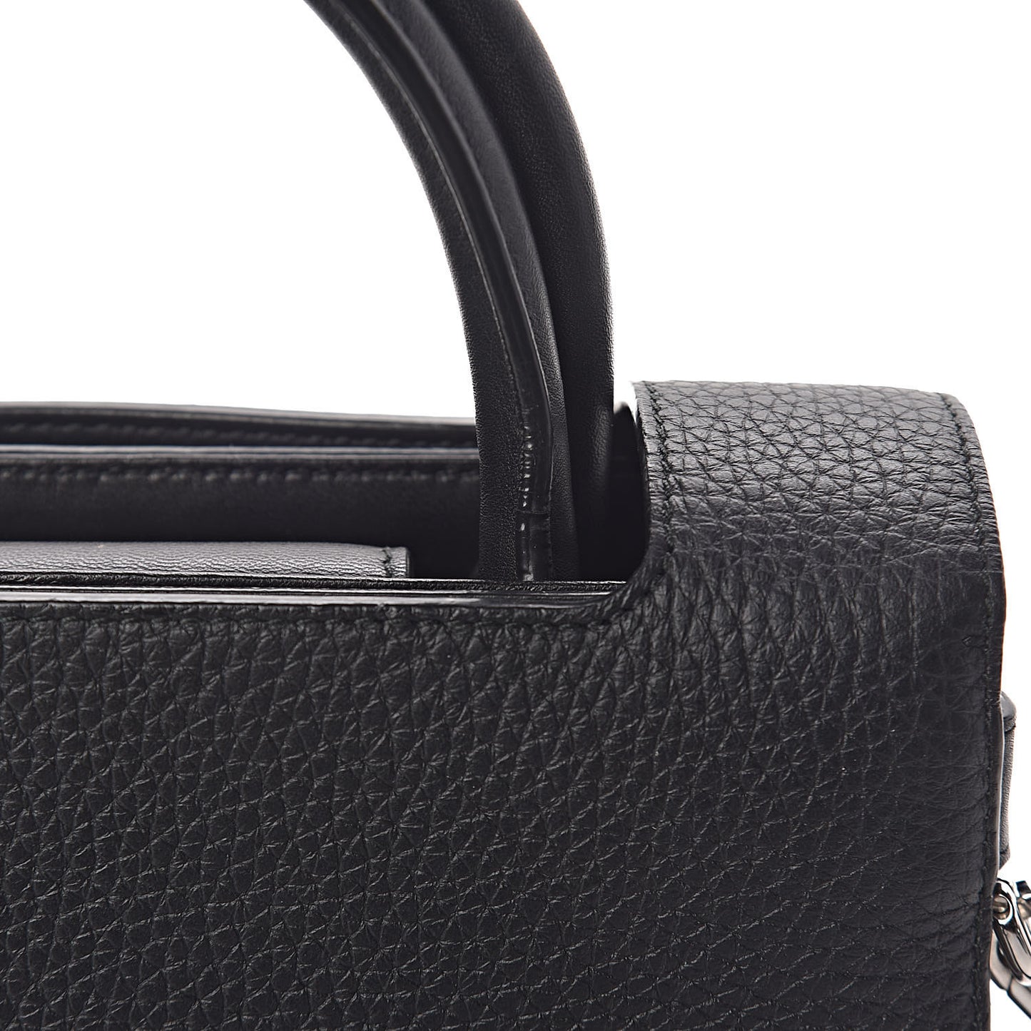 Grained Calfskin Mini Diorever Flap Black