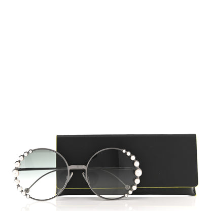 Fendi Crystal Round Sunglasses FF0324/S Silver 7 of 7