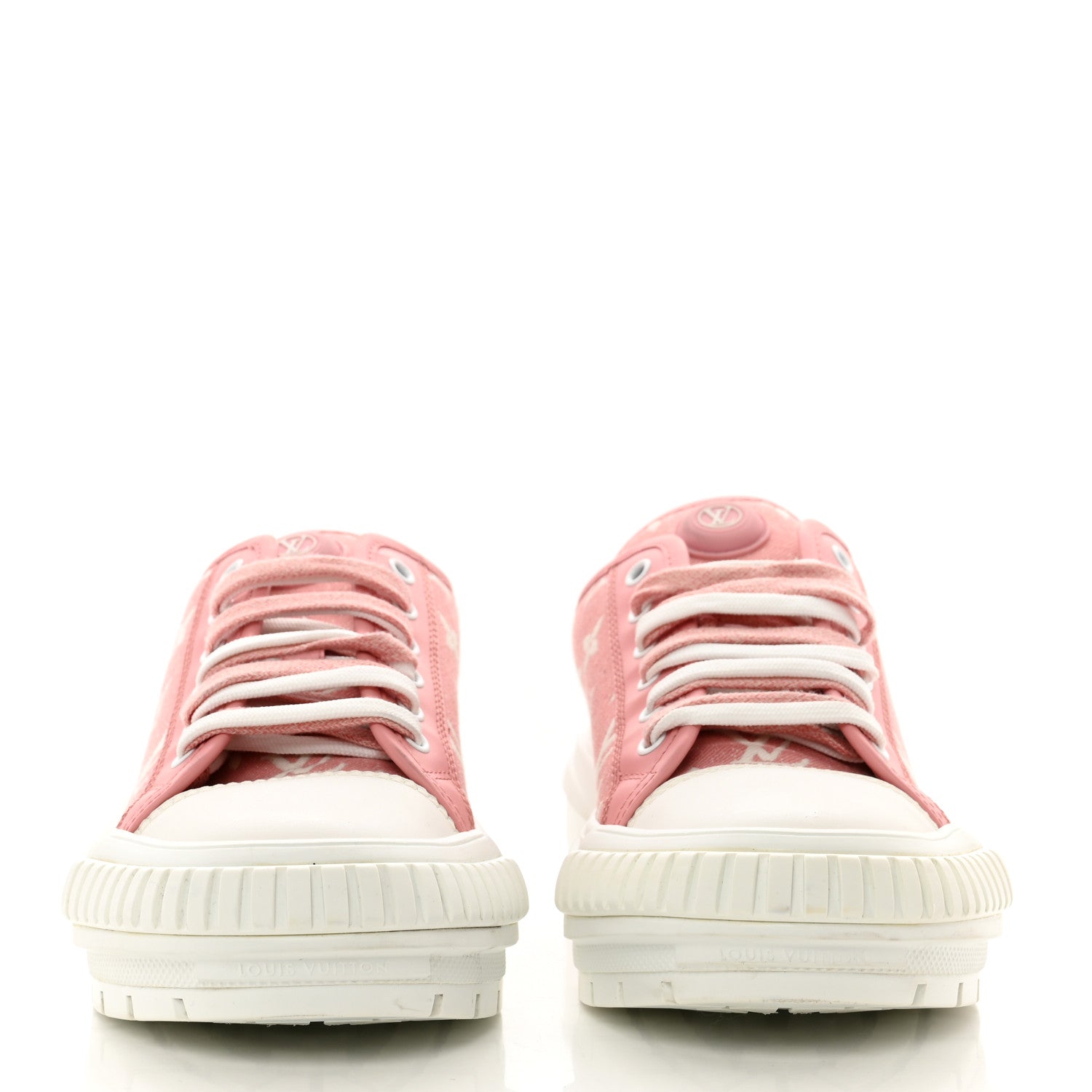 Louis Vuitton Denim Monogram Squad Sneakers 39.5 Pink 2 of 8