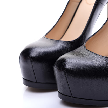 Saint Laurent Vernigolf Tribtoo 105 Platform Pumps 38.5 Black 6 of 15