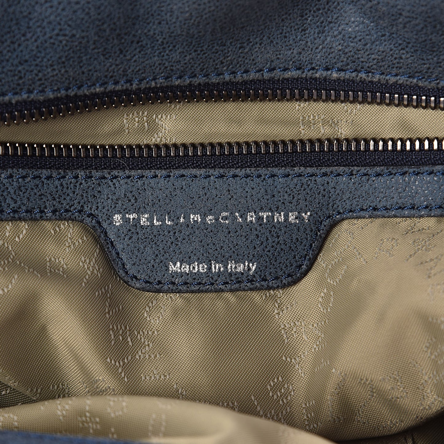 Shaggy Deer Large Falabella Fold Over Tote Blue